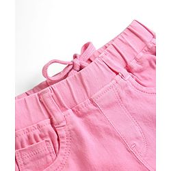 Pine Kids Denim Woven Ankle Length Washed Jeggings - Pink