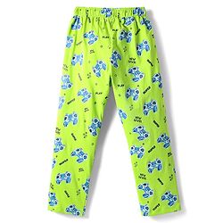 Pine Kids Single Jersey Knit Half Sleeves Co-Ord Night Suit With Gaming Print Theme - Limegreen