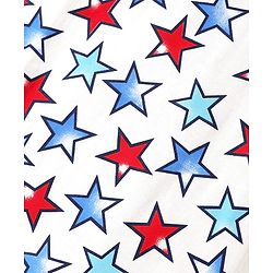 Pine Kids Single Jersey Knit Half Sleeves Co-Ord Night Suit With Star Print - White