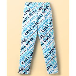 Pine Kids Single Jersey Knit Half Sleeves Night Suit With Chill Mode Print - Navy Blue