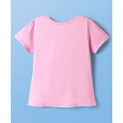 Pine Kids Single Jersey Knit Half Sleeves Night Suit With Hearts Print - Pink