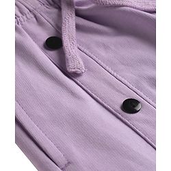 Pine Kids Cotton Knit Full Length Lounge Pant with Button Detailing - Lavender
