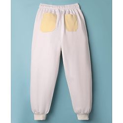 Pine Kids 100% Cotton Full Length Cut & Sew Lounge Pant - Light Yellow & White