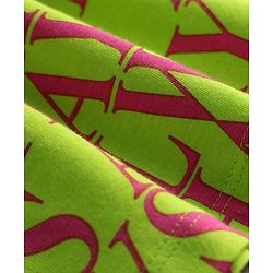 Pine Kids 100% Cotton Half Sleeves Text Printed Shirt Dress With Collar Neck & Belt - Green