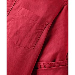 Pine Kids 100% Cotton Full Sleeves Solid Coloured Shirt With Mandarin Collar - Red