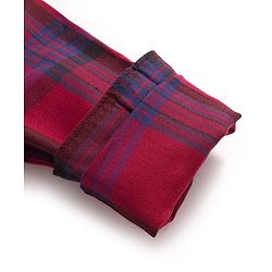 Pine Kids Cotton Woven Full Sleeves Hooded Shirt With Checks - Red