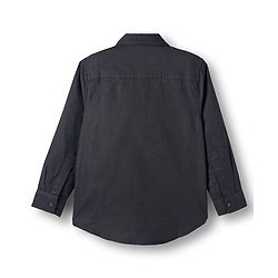 Pine Kids Cotton Woven Full Sleeves Shirt With Printed T-Shirt - Black
