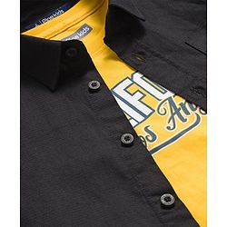 Pine Kids Cotton Woven Full Sleeves Shirt With Printed T-Shirt - Black