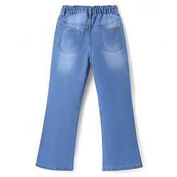Pine Kids Woven Full Length Washed Denim Jeans - Light Blue