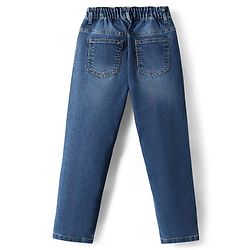 Pine Kids Denim Woven Full Length Washed Jeans - Navy Blue