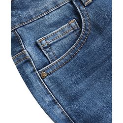 Pine Kids Denim Woven Full Length Washed Jeans - Navy Blue