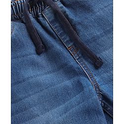 Pine Kids Denim Woven Full Length Washed Jeans - Navy Blue