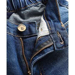 Pine Kids Denim Woven Full Length Washed Jeans - Navy Blue