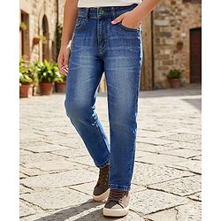 Pine Kids Woven Full Length Washed Jeans - Blue