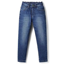 Pine Kids Woven Full Length Washed Jeans - Blue
