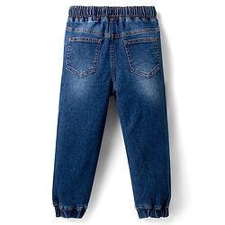 Pine Kids Denim Woven Full Length Washed Jeans - Navy Blue