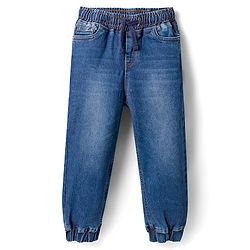 Pine Kids Denim Woven Full Length Washed Jeans - Navy Blue