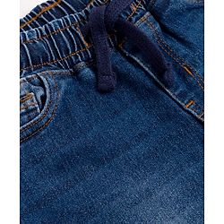 Pine Kids Denim Woven Full Length Washed Jeans - Navy Blue