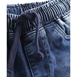 Pine Kids Denim Woven Full Length Washed Jeans - Blue