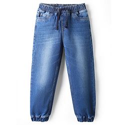 Pine Kids Denim Woven Full Length Washed Jeans - Blue