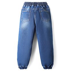 Pine Kids Denim Woven Full Length Washed Jeans - Blue