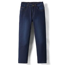 Pine Kids Denim Woven Full Length Washed Jeans - Navy Blue