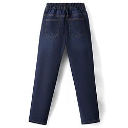 Pine Kids Denim Woven Full Length Washed Jeans - Navy Blue