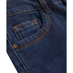 Pine Kids Denim Woven Full Length Washed Jeans - Navy Blue