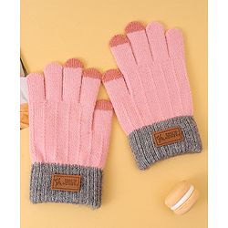Pine Kids Solid Color Gloves - Pink