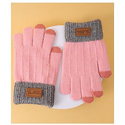 Pine Kids Solid Color Gloves - Pink
