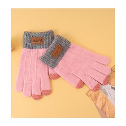 Pine Kids Solid Color Gloves - Pink