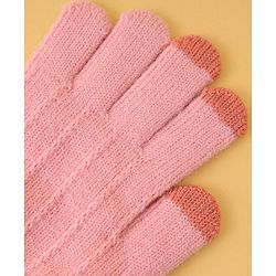 Pine Kids Solid Color Gloves - Pink