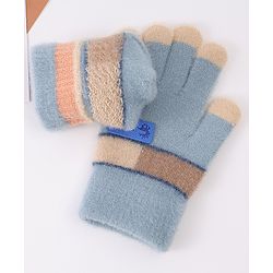 Pine Kids Gloves with Color Block Design - Red