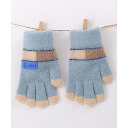 Pine Kids Gloves with Color Block Design - Red