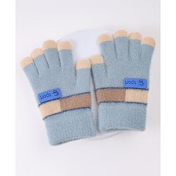 Pine Kids Gloves with Color Block Design - Red