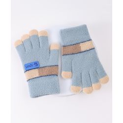 Pine Kids Gloves with Color Block Design - Red