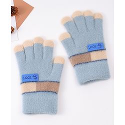 Pine Kids Gloves with Color Block Design - Red