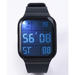 Pine Kids Solid Digital Watch Free Size - Black