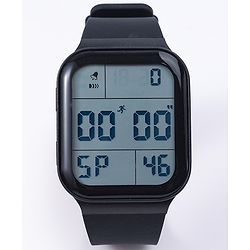 Pine Kids Solid Digital Watch Free Size - Black