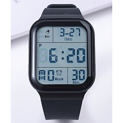 Pine Kids Solid Digital Watch Free Size - Black