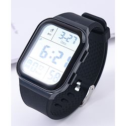 Pine Kids Solid Digital Watch Free Size - Black