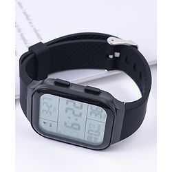 Pine Kids Solid Digital Watch Free Size - Black