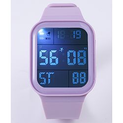 Pine Kids Solid Digital Watch Free Size - Purple