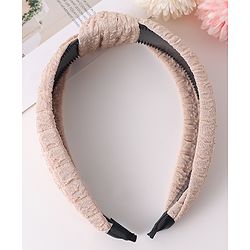 Pine Kids Hair Band Knot Detailing with Textured Design - Light Brown