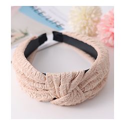 Pine Kids Hair Band Knot Detailing with Textured Design - Light Brown
