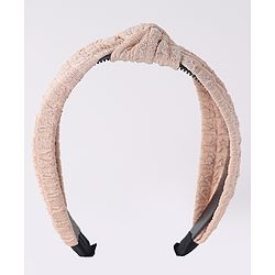 Pine Kids Hair Band Knot Detailing with Textured Design - Light Brown