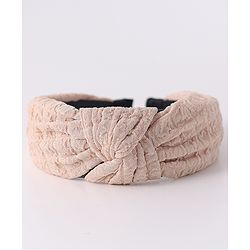 Pine Kids Hair Band Knot Detailing with Textured Design - Light Brown