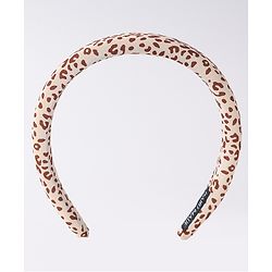 Pine Kids Free Size Hair Band with Leopard Print - Light Brown and White
