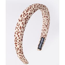 Pine Kids Free Size Hair Band with Leopard Print - Light Brown and White