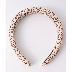 Pine Kids Free Size Hair Band with Leopard Print - Light Brown and White